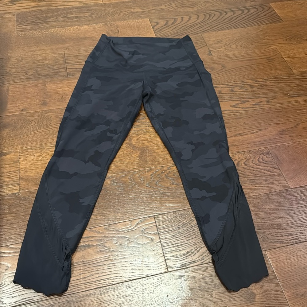 Lululemon. Black, Align, camo leggings.  Worn less than a handful of times.